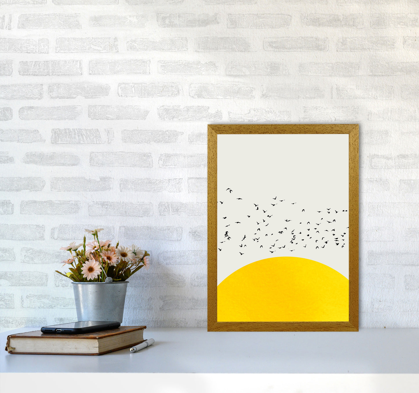 1000 Birds Modern Abstract Art Print by Kubistika A3 Print Only