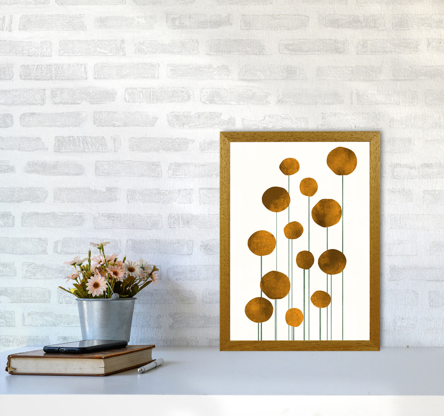 Waterflowers No.3 Art Print by Kubistika A3 Print Only
