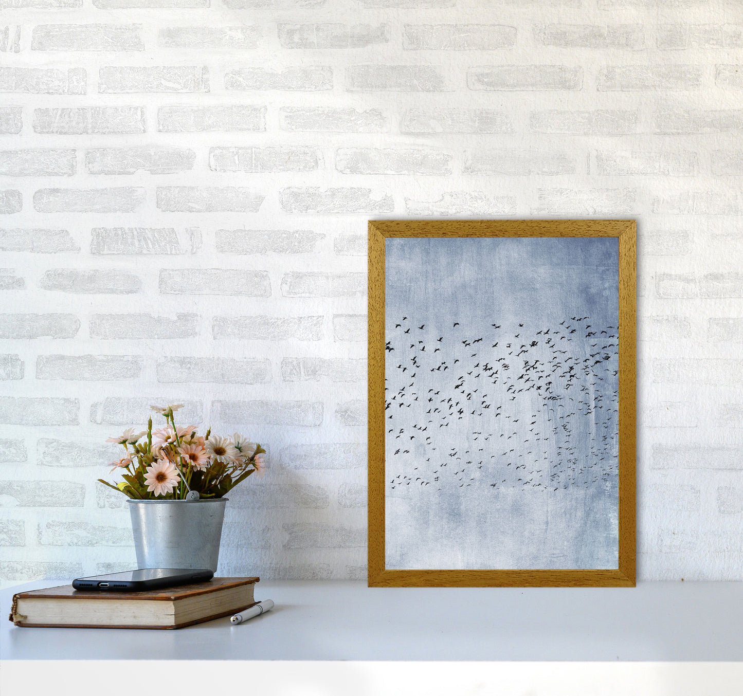 Moving On - Blue Art Print by Kubistika A3 Print Only