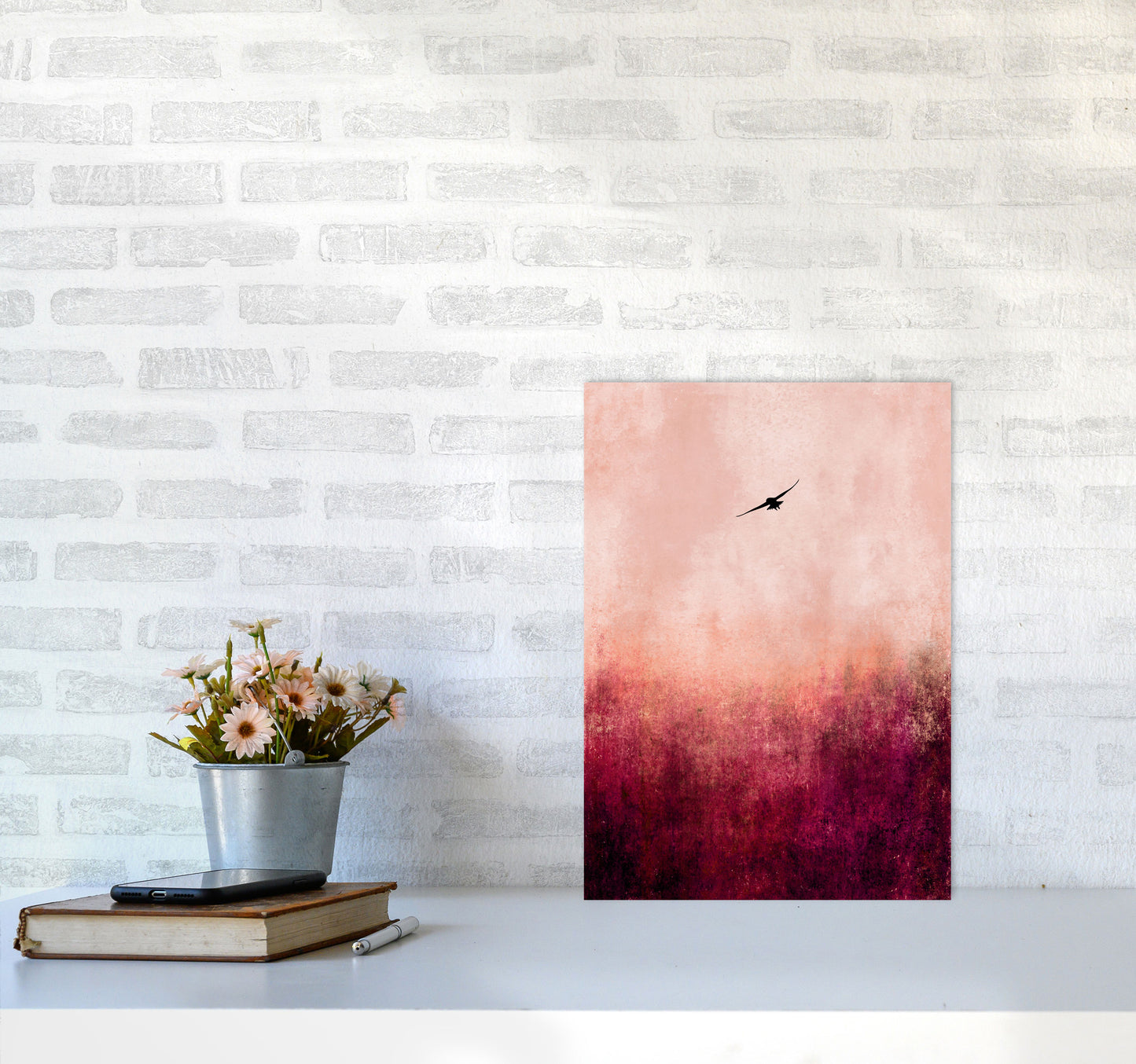 Rise Like A Phoenix Contemporary Art Print by Kubistika A3 Black Frame