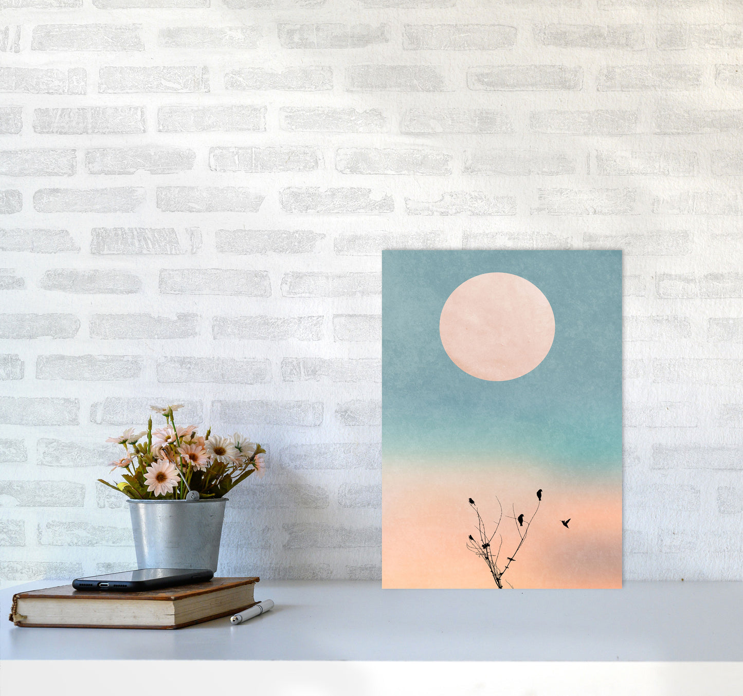 Waking Up Warm Contemporary Art Print by Kubistika A3 Black Frame