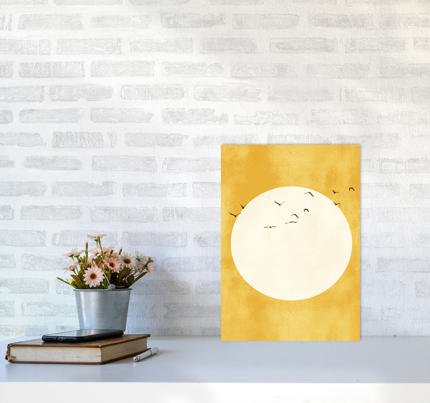 A Daylight Journey Modern Contemporary Art Print by Kubistika A3 Black Frame