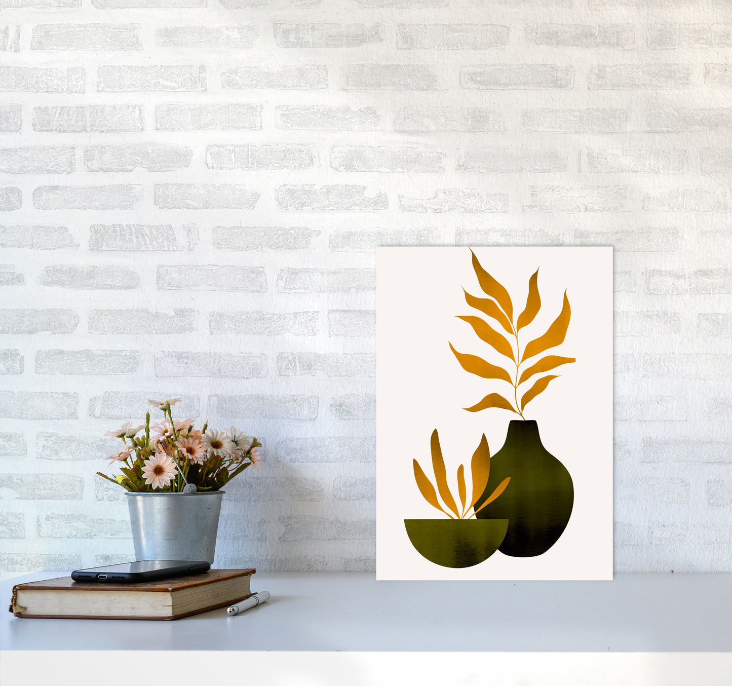 Autumn Flowers - 4 Art Print by Kubistika A3 Black Frame
