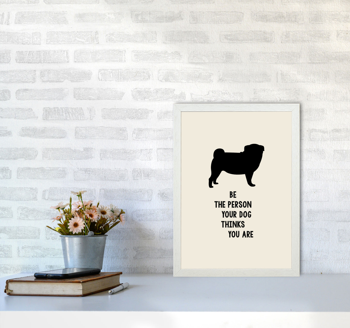 Be Kind Quote Art Print by Kubistika A3 Oak Frame