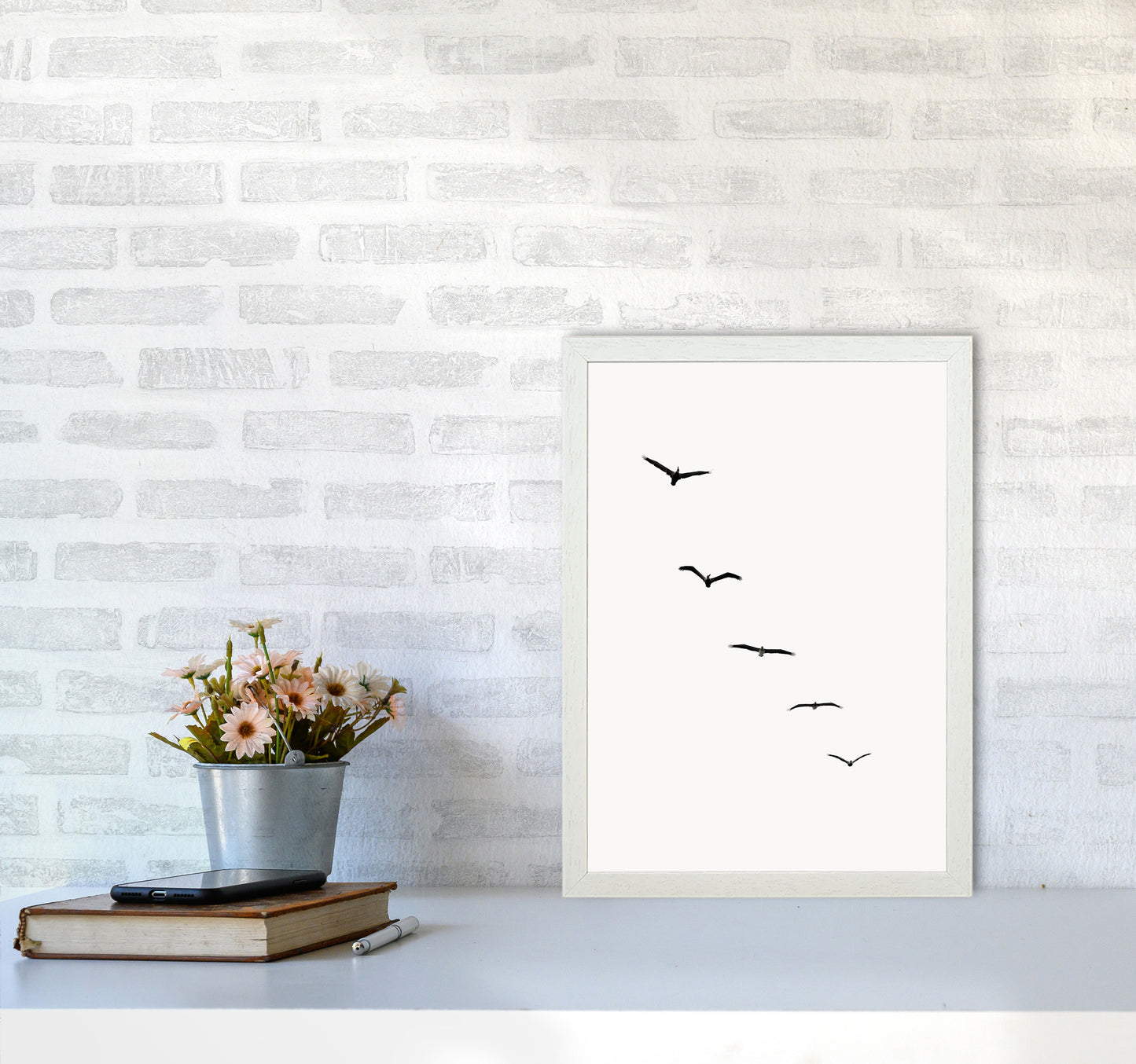 Heavenly Creatures - DARK Contemporary Art Print by Kubistika A3 Oak Frame