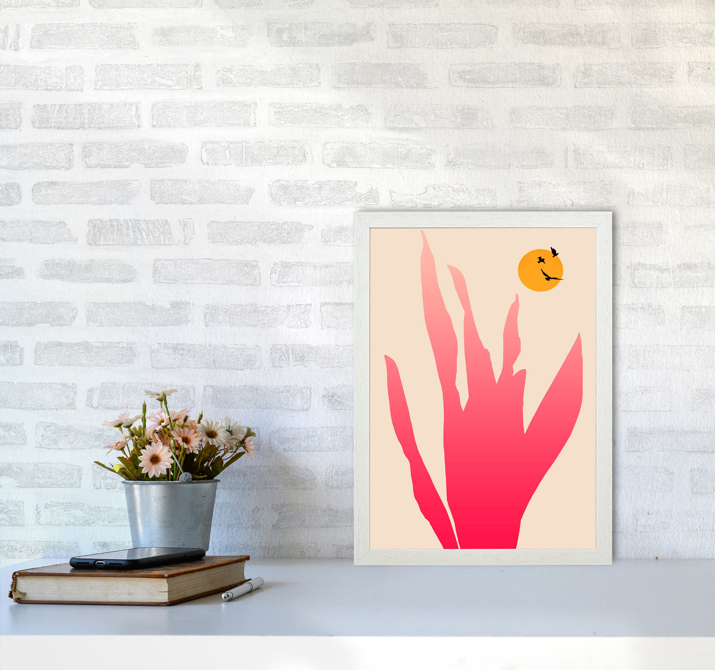 Strawberry Fields Forever Art Print by Kubistika A3 Oak Frame