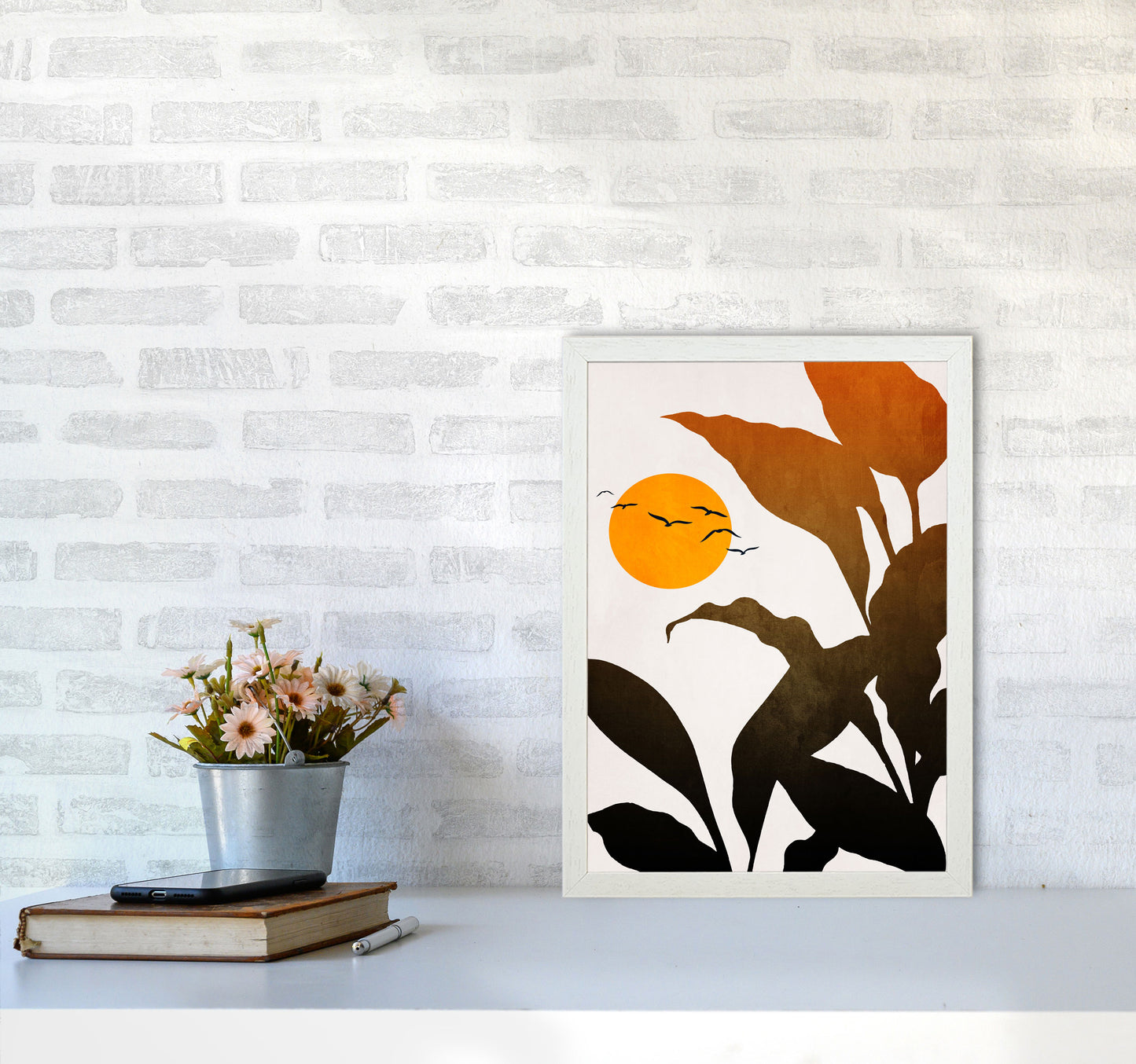 Mystic River Art Print by Kubistika A3 Oak Frame