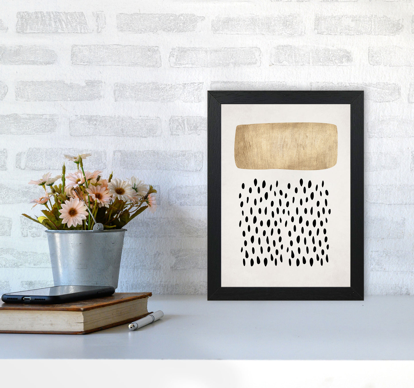 Opus No Contemporary Art Print by Kubistika A4 White Frame