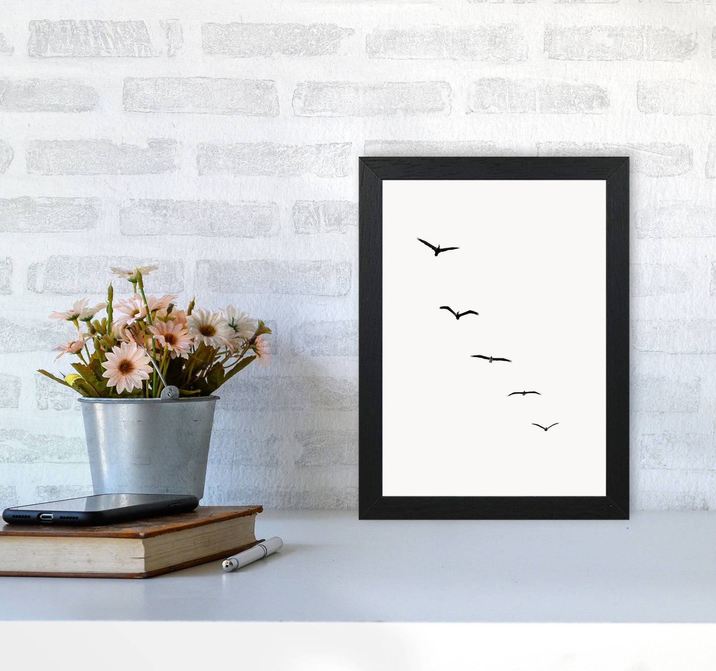 Heavenly Creatures - DARK Contemporary Art Print by Kubistika A4 White Frame
