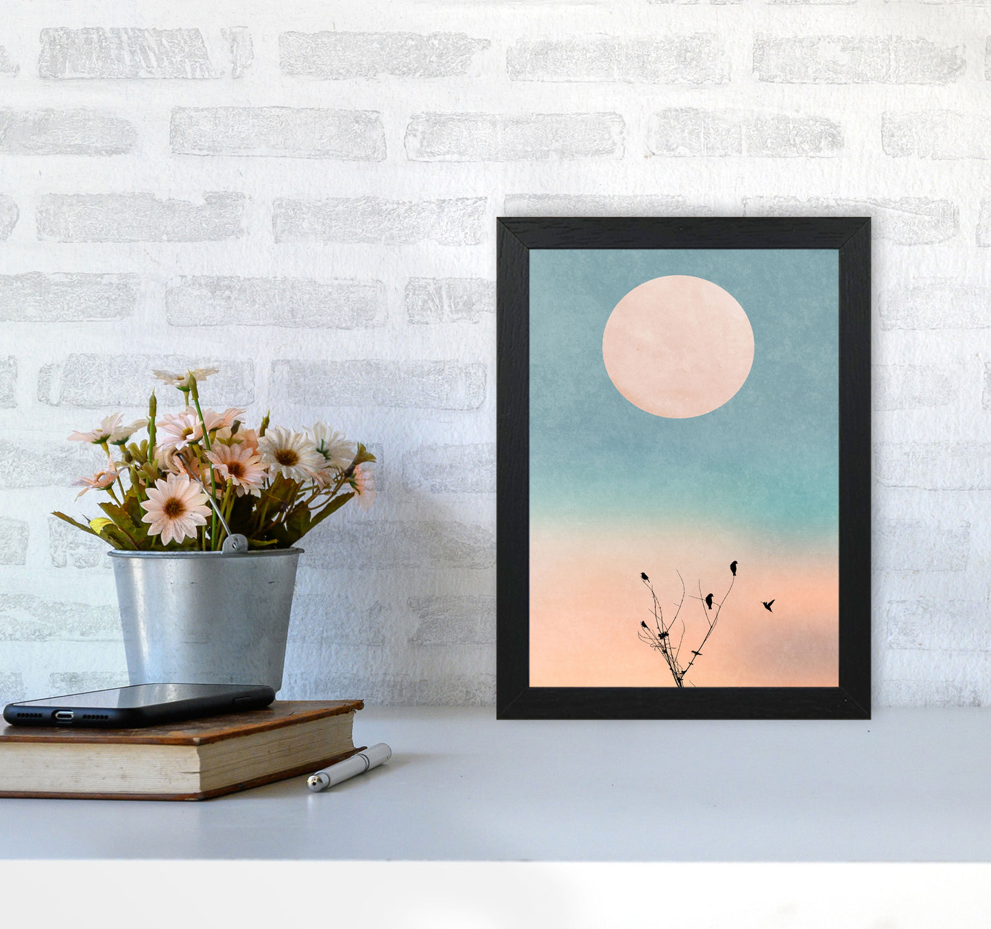 Waking Up Warm Contemporary Art Print by Kubistika A4 White Frame