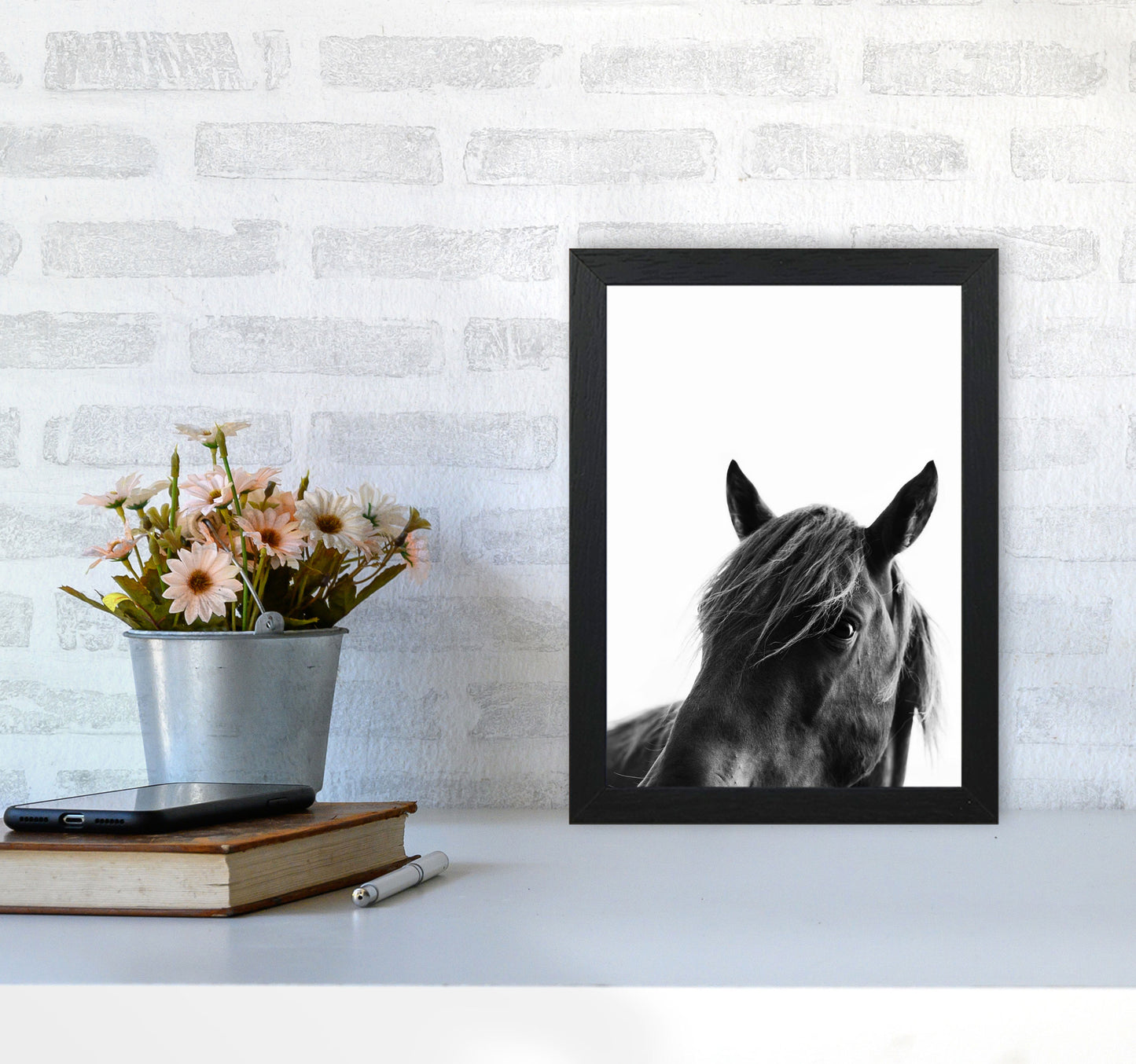Black Beauty Photography Art Print by Kubistika A4 White Frame