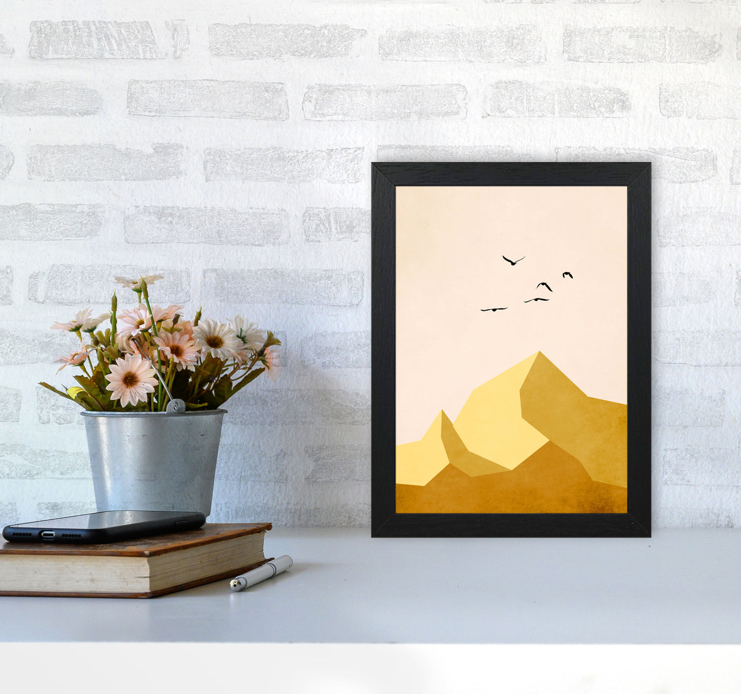 Zugspitze DREI Art Print by Kubistika A4 White Frame