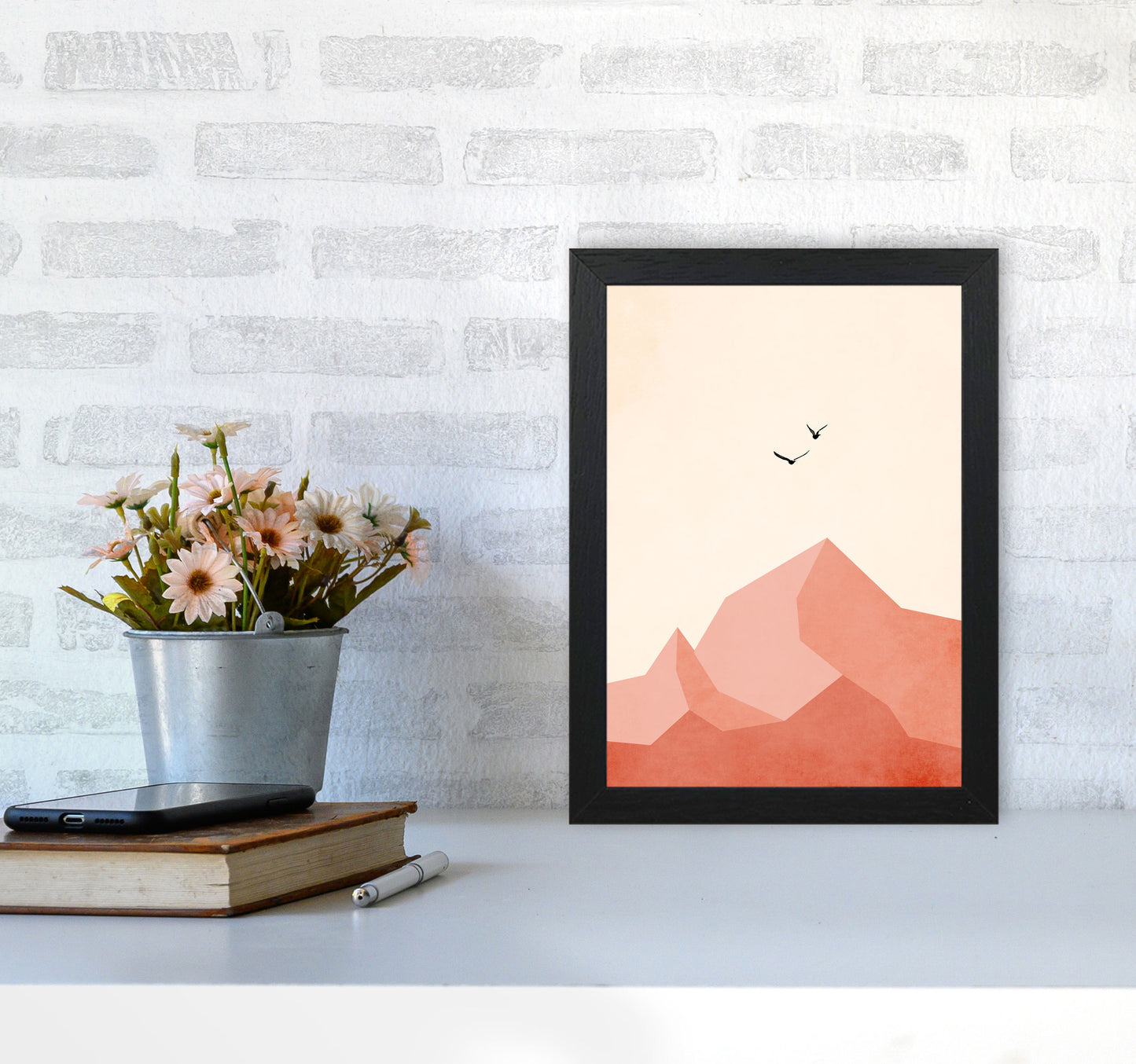 Zugspitze EINS Art Print by Kubistika A4 White Frame
