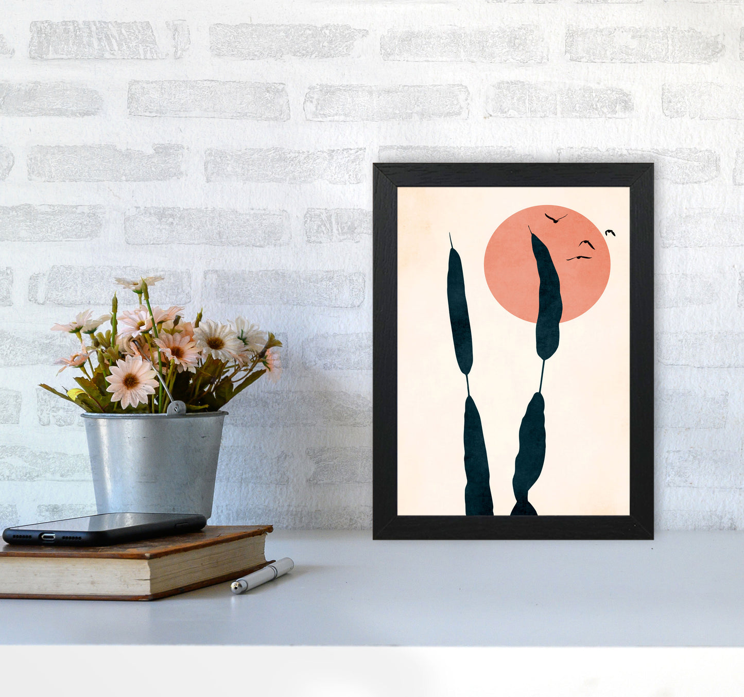 Night & Day Art Print by Kubistika A4 White Frame