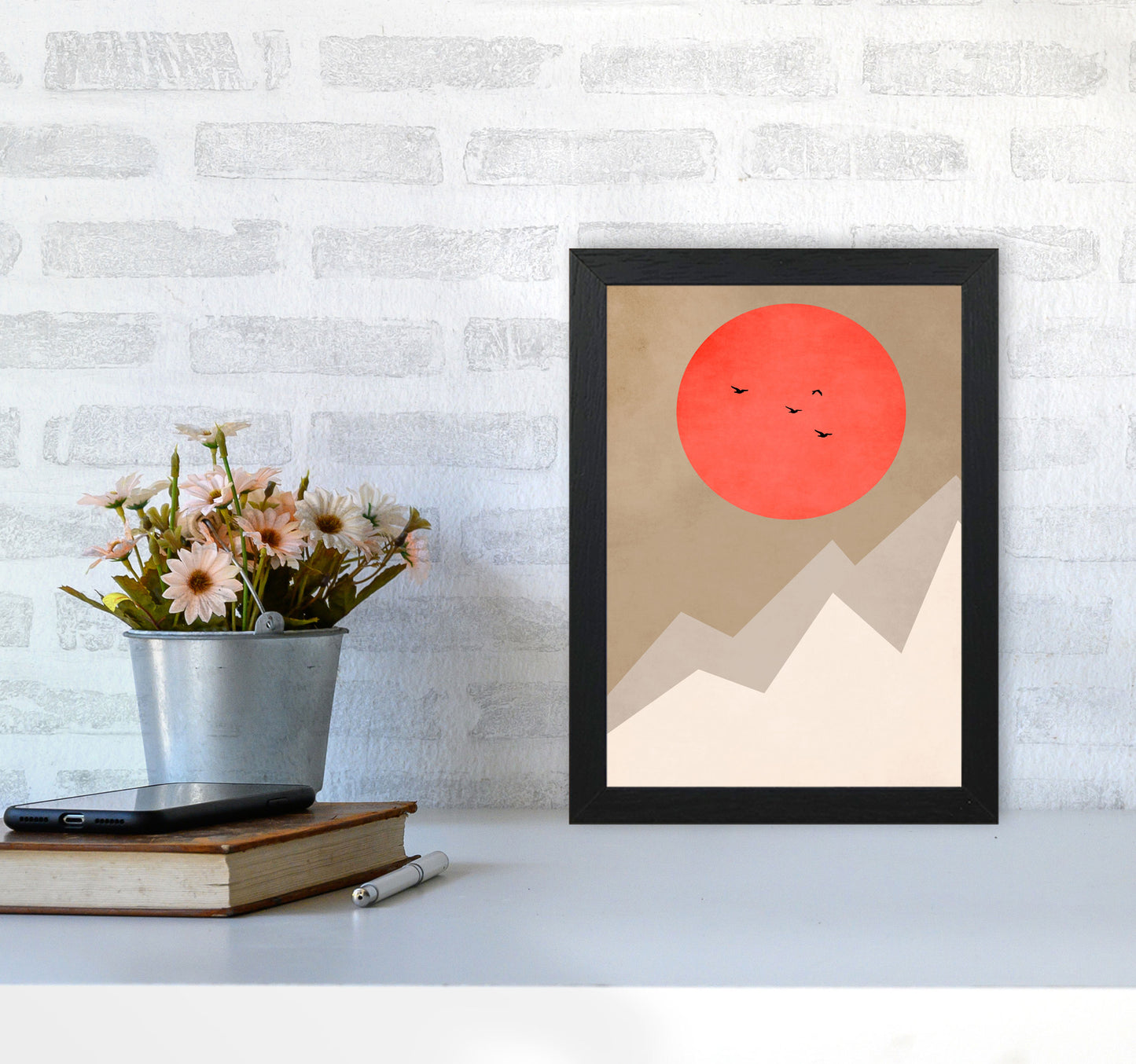 Mont Blanc Art Print by Kubistika A4 White Frame