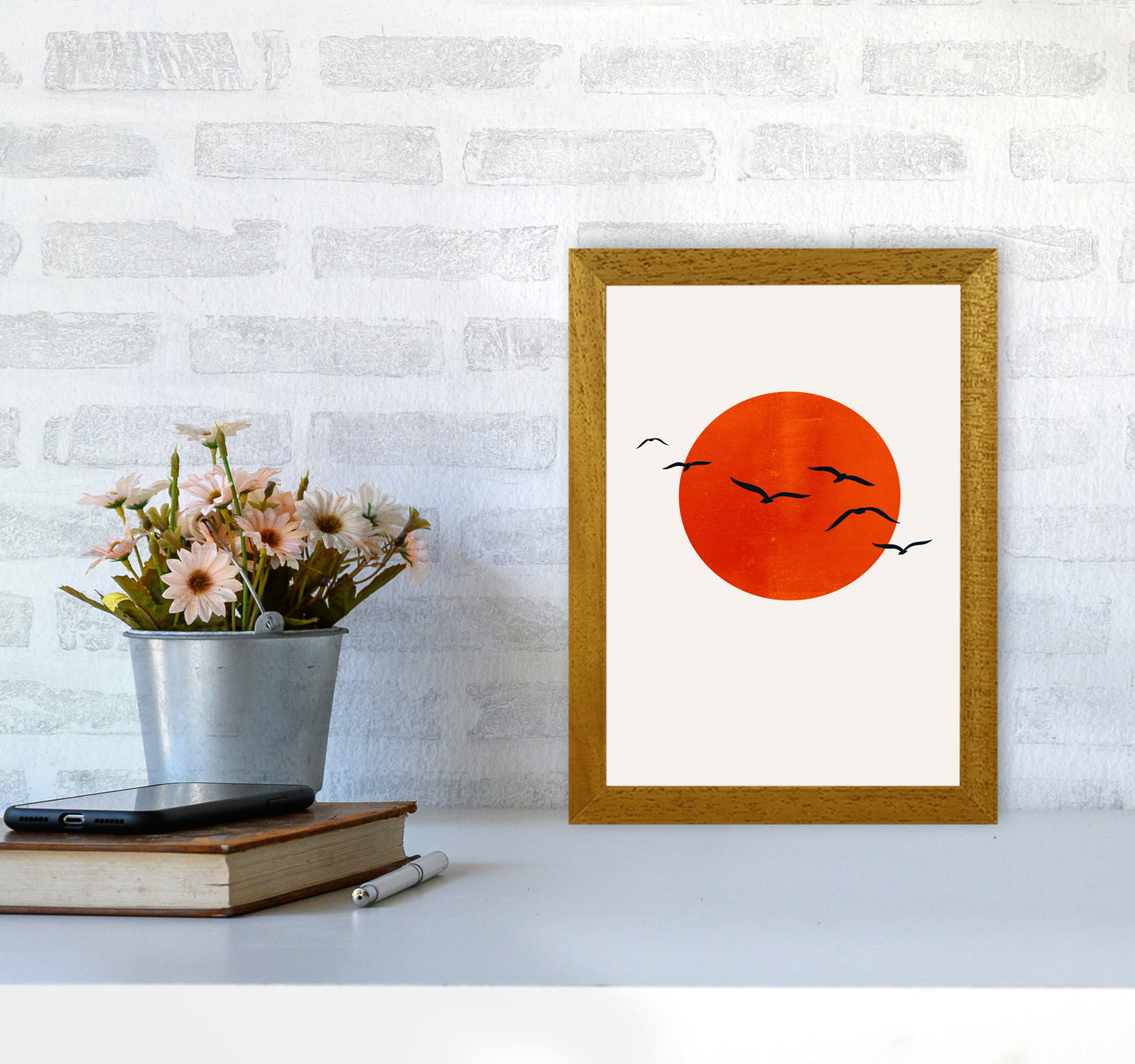 A Beautiful Day Modern Contemporary Art Print by Kubistika A4 Print Only