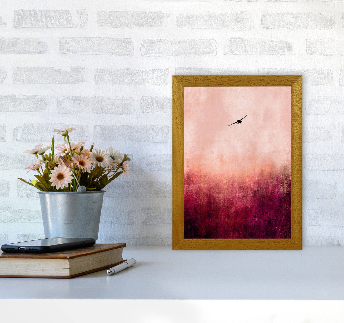 Rise Like A Phoenix Contemporary Art Print by Kubistika A4 Print Only