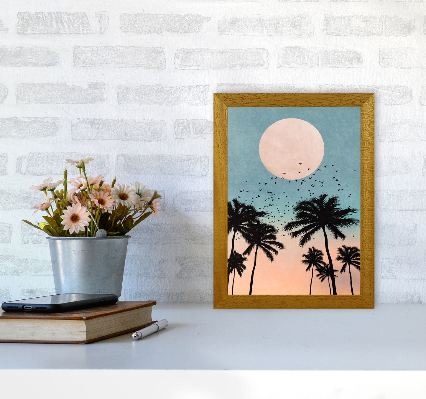 Sunrise Modern Art Print by Kubistika A4 Print Only