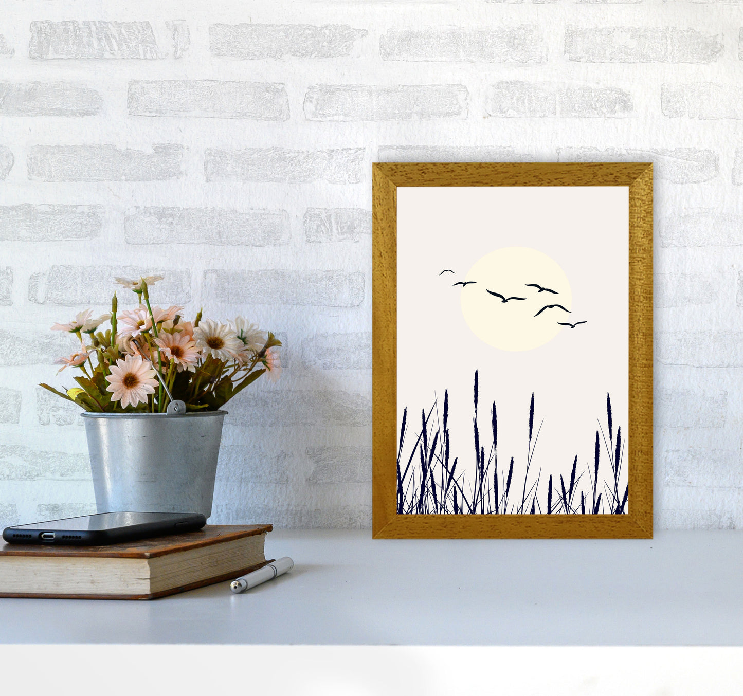 Shadows Of The Sun Contemporary Art Print by Kubistika A4 Print Only
