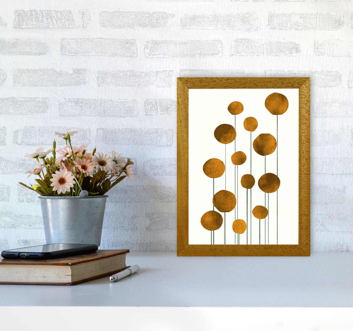 Waterflowers No.3 Art Print by Kubistika A4 Print Only