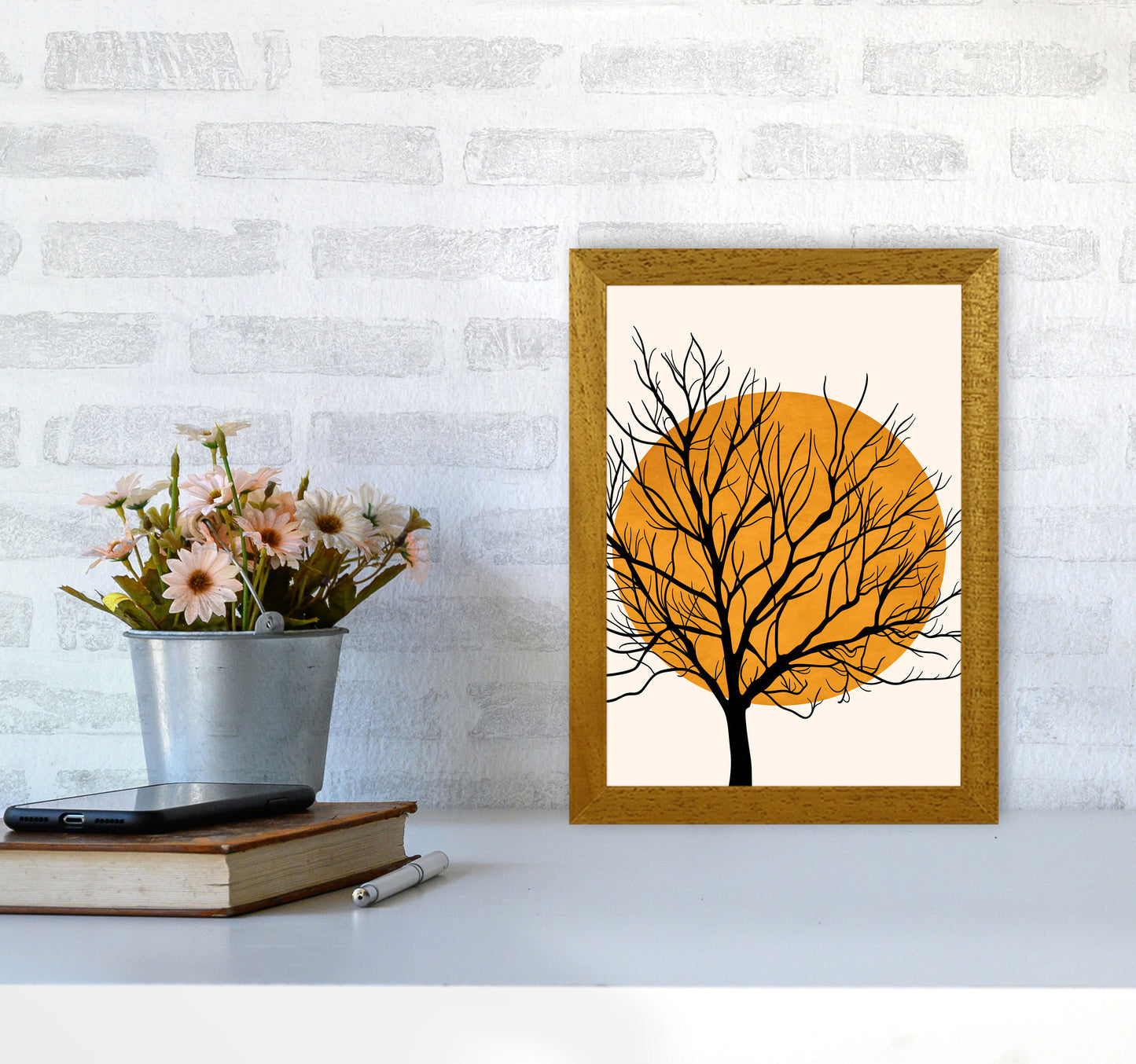 Hiding Sun Art Print by Kubistika A4 Print Only