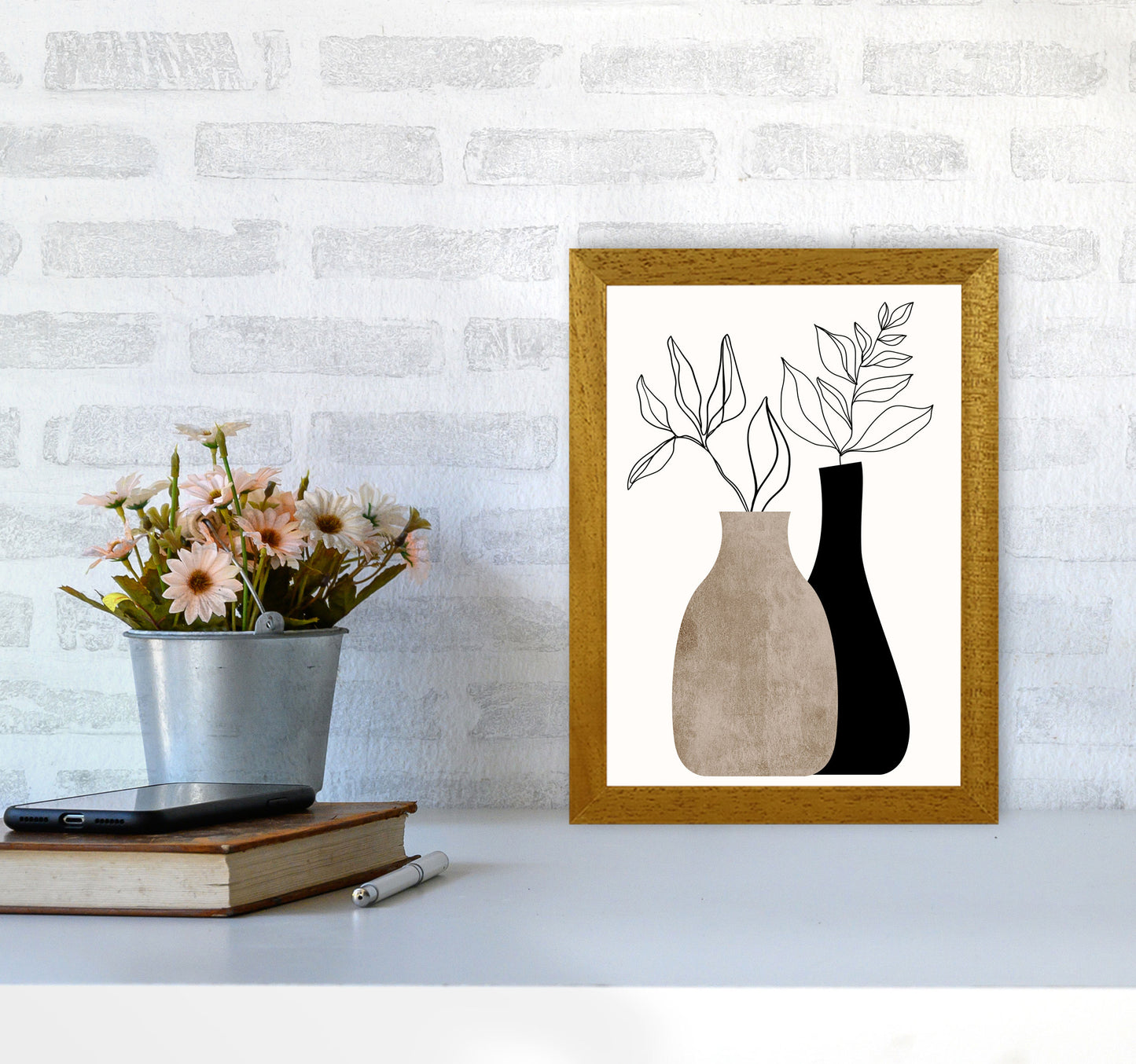 Gris En Gris Art Print by Kubistika A4 Print Only