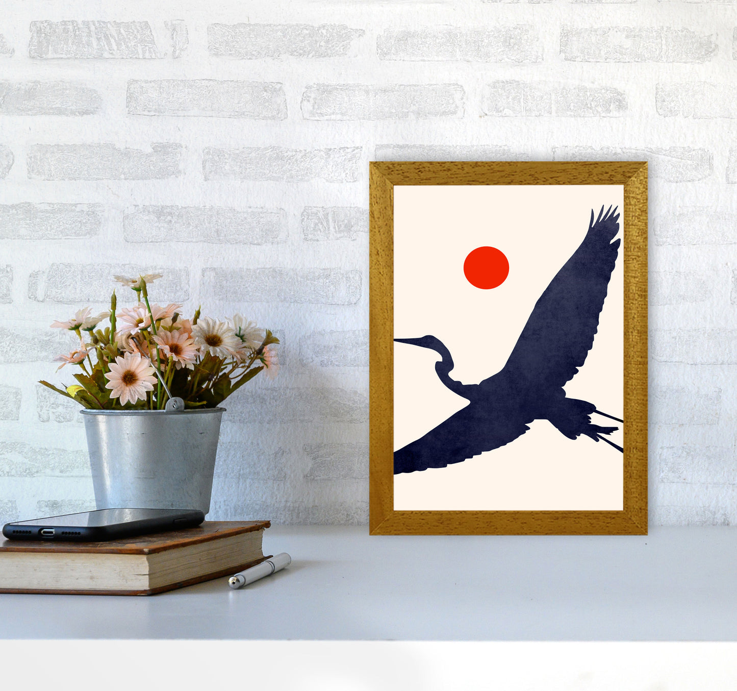 Crane Art Print by Kubistika A4 Print Only