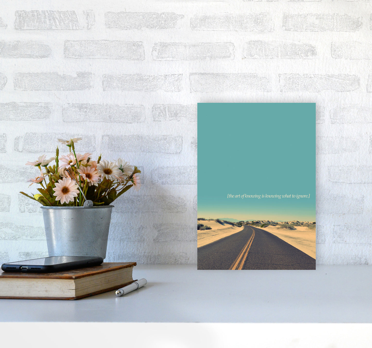 The Art Of Knowing Landscape Contemporary Art Print by Kubistika A4 Black Frame