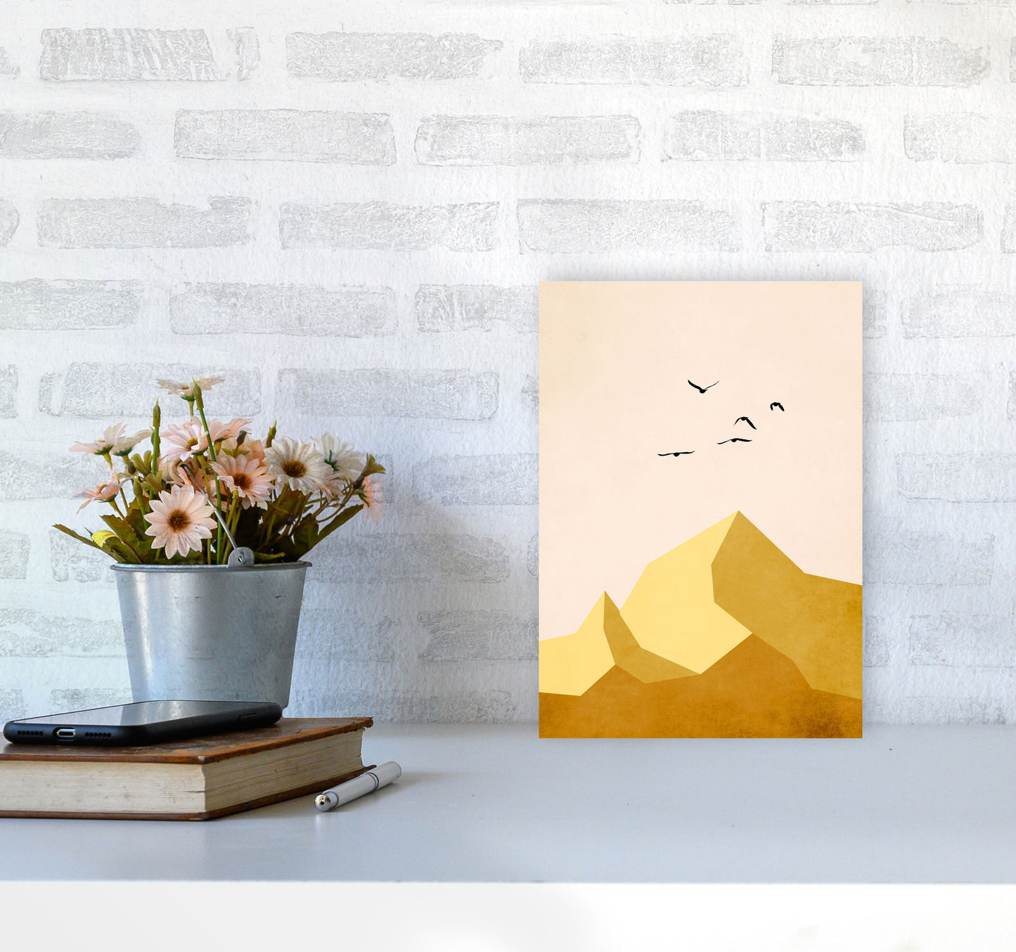 Zugspitze DREI Art Print by Kubistika A4 Black Frame