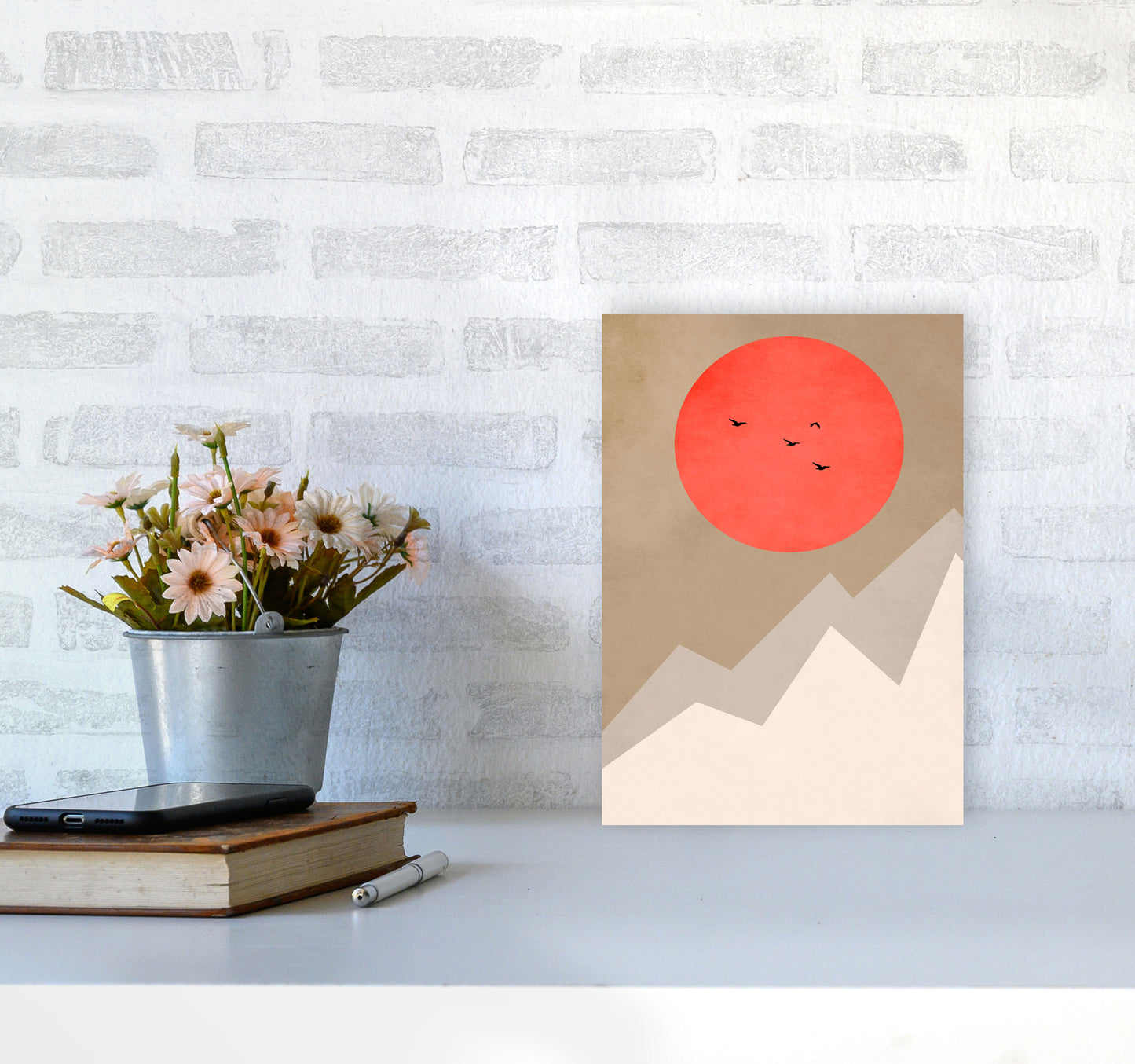 Mont Blanc Art Print by Kubistika A4 Black Frame