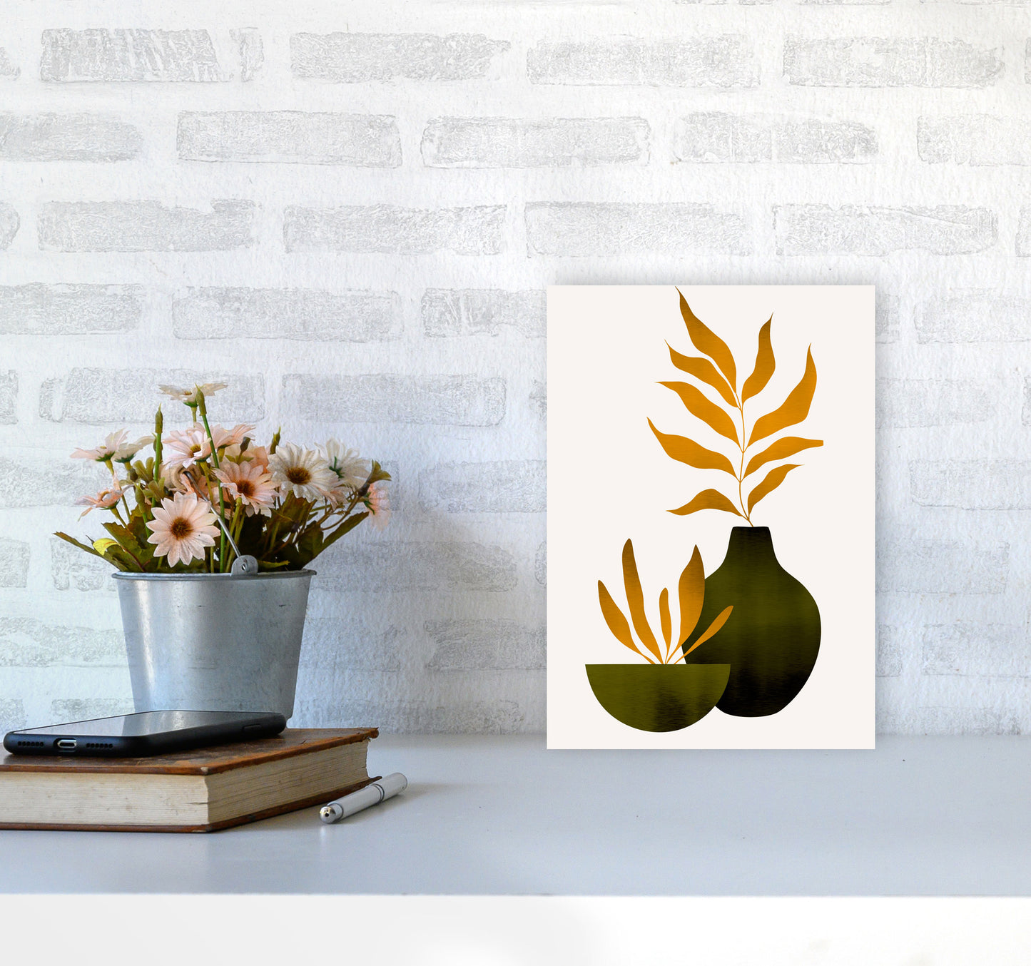 Autumn Flowers - 4 Art Print by Kubistika A4 Black Frame