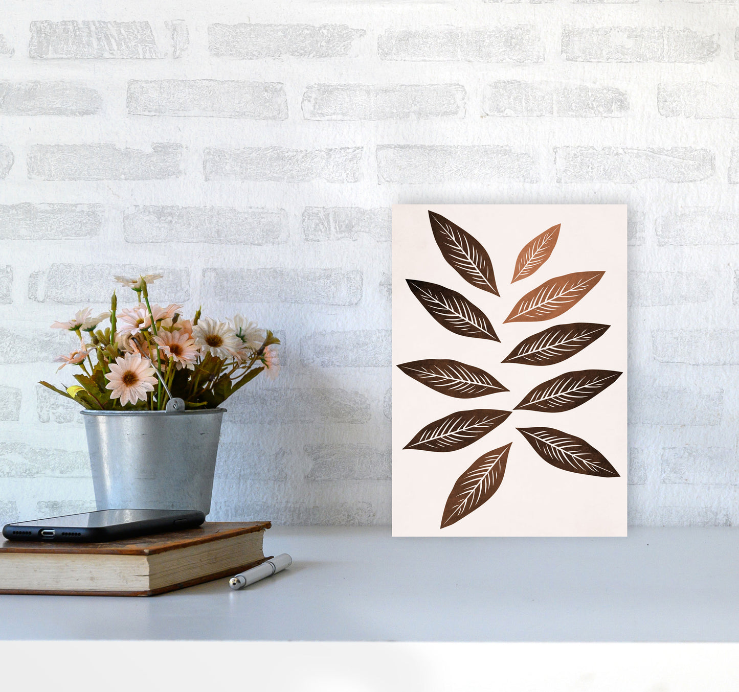 Autumn Bouquet Art Print by Kubistika A4 Black Frame