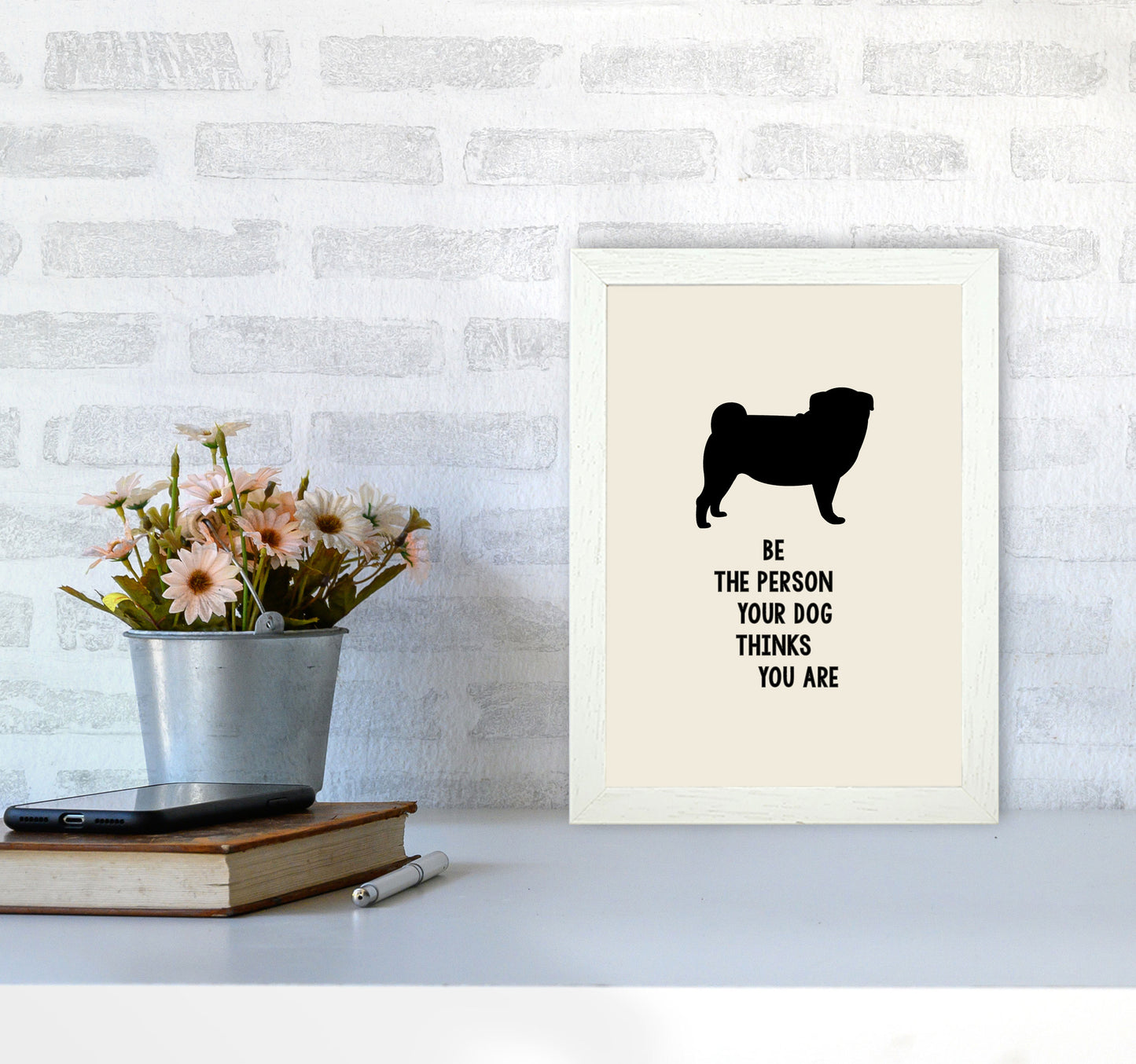 Be Kind Quote Art Print by Kubistika A4 Oak Frame