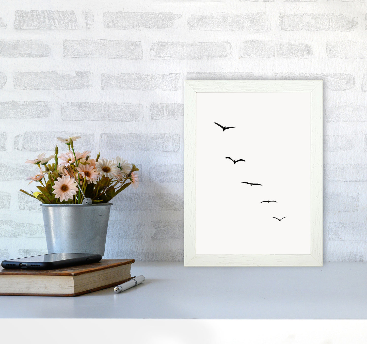 Heavenly Creatures - DARK Contemporary Art Print by Kubistika A4 Oak Frame
