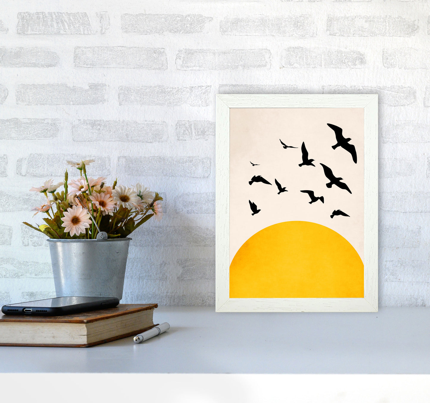 Wings To Fly X Art Print by Kubistika A4 Oak Frame