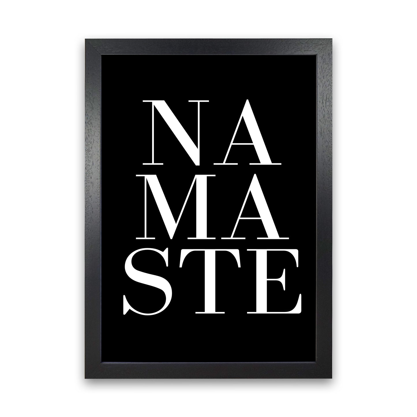 Namaste Quote Art Print by Kubistika Black Grain