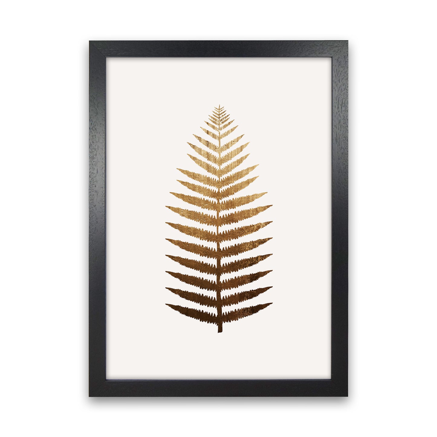 Golden leaf No Botanical Art Print by Kubistika Black Grain