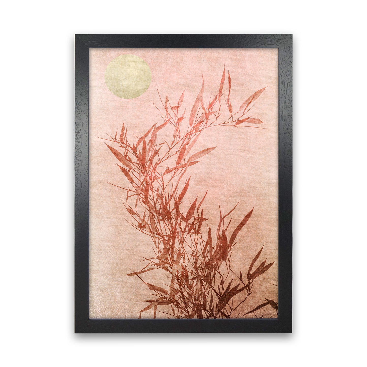 Sentimental Touch Contemporary Art Print by Kubistika Black Grain