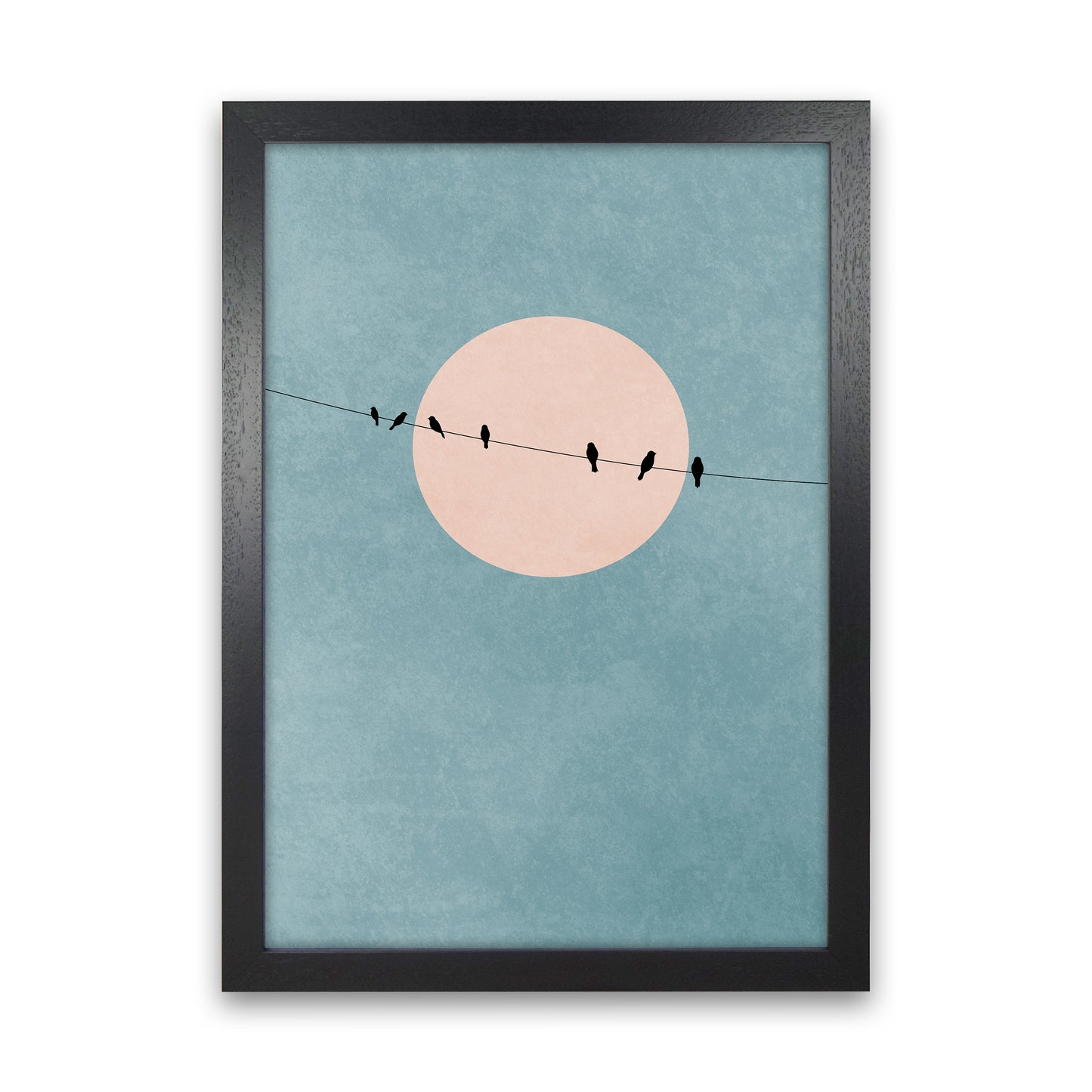 The Beauty Of Silence Contemporary Art Print by Kubistika Black Grain