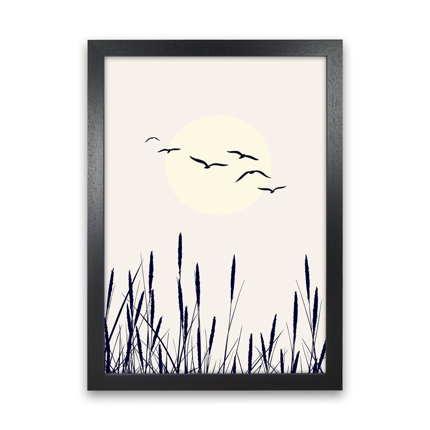 Shadows Of The Sun Contemporary Art Print by Kubistika Black Grain
