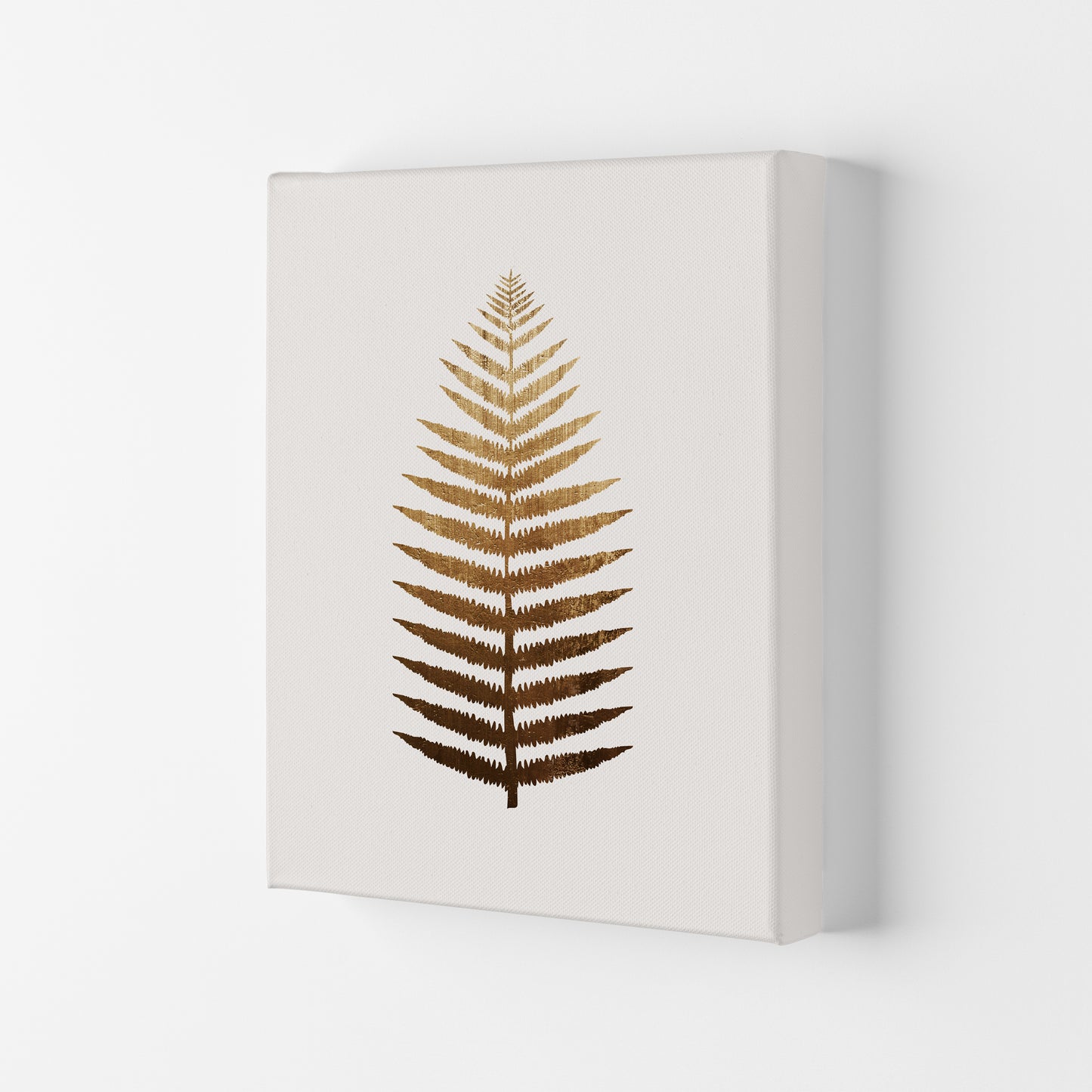 Golden Leaf Botanical Art Print by Kubistika Canvas