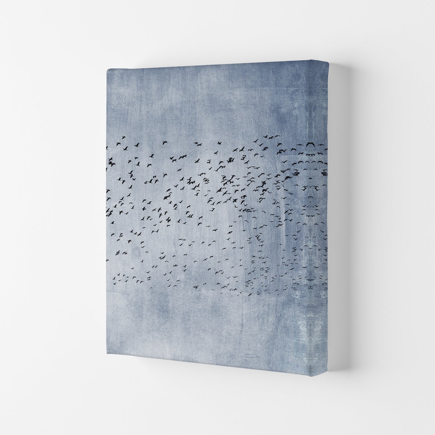 Moving On - Blue Contemporary Art Print by Kubistika Canvas