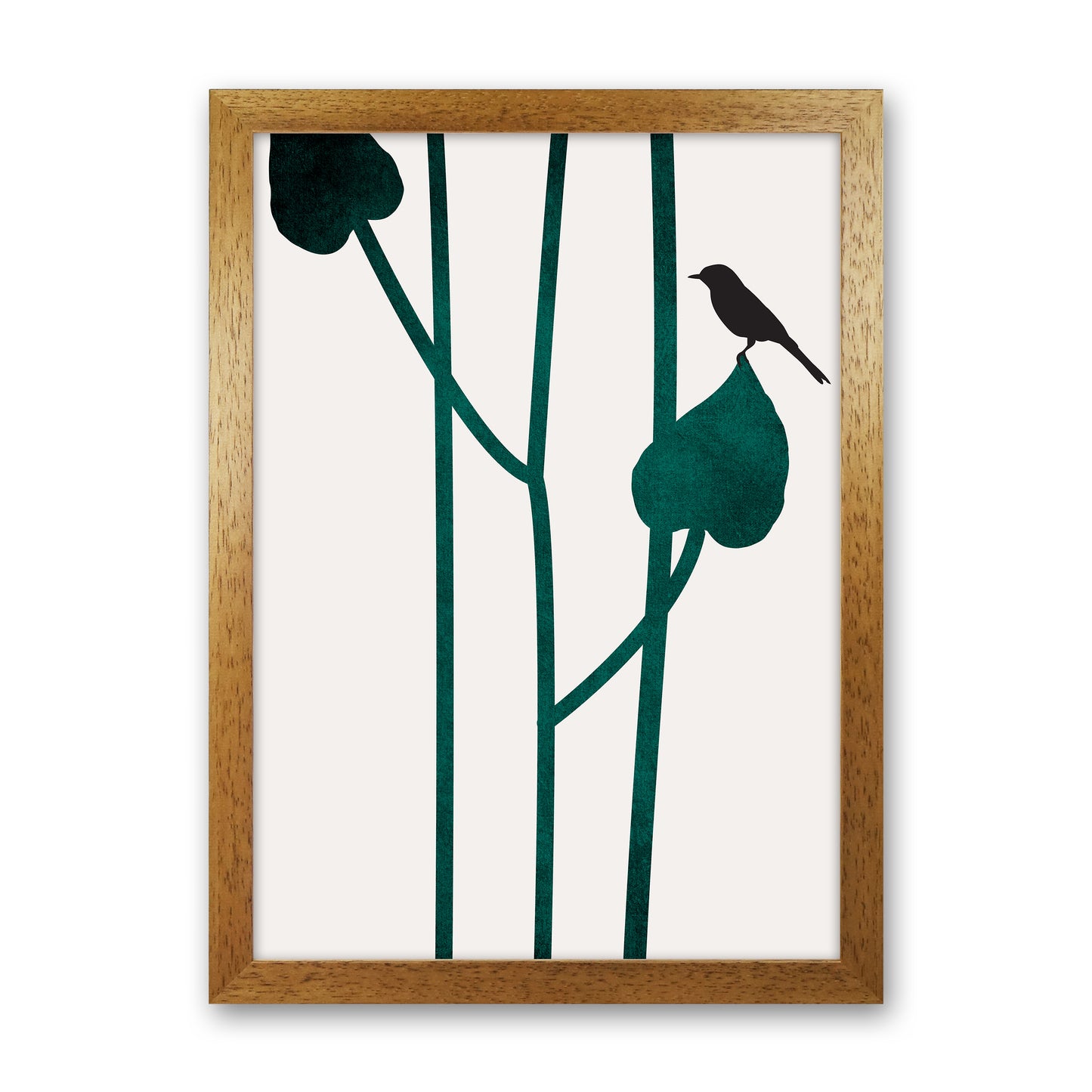 The Bird Contemporary Art Print by Kubistika Oak Grain