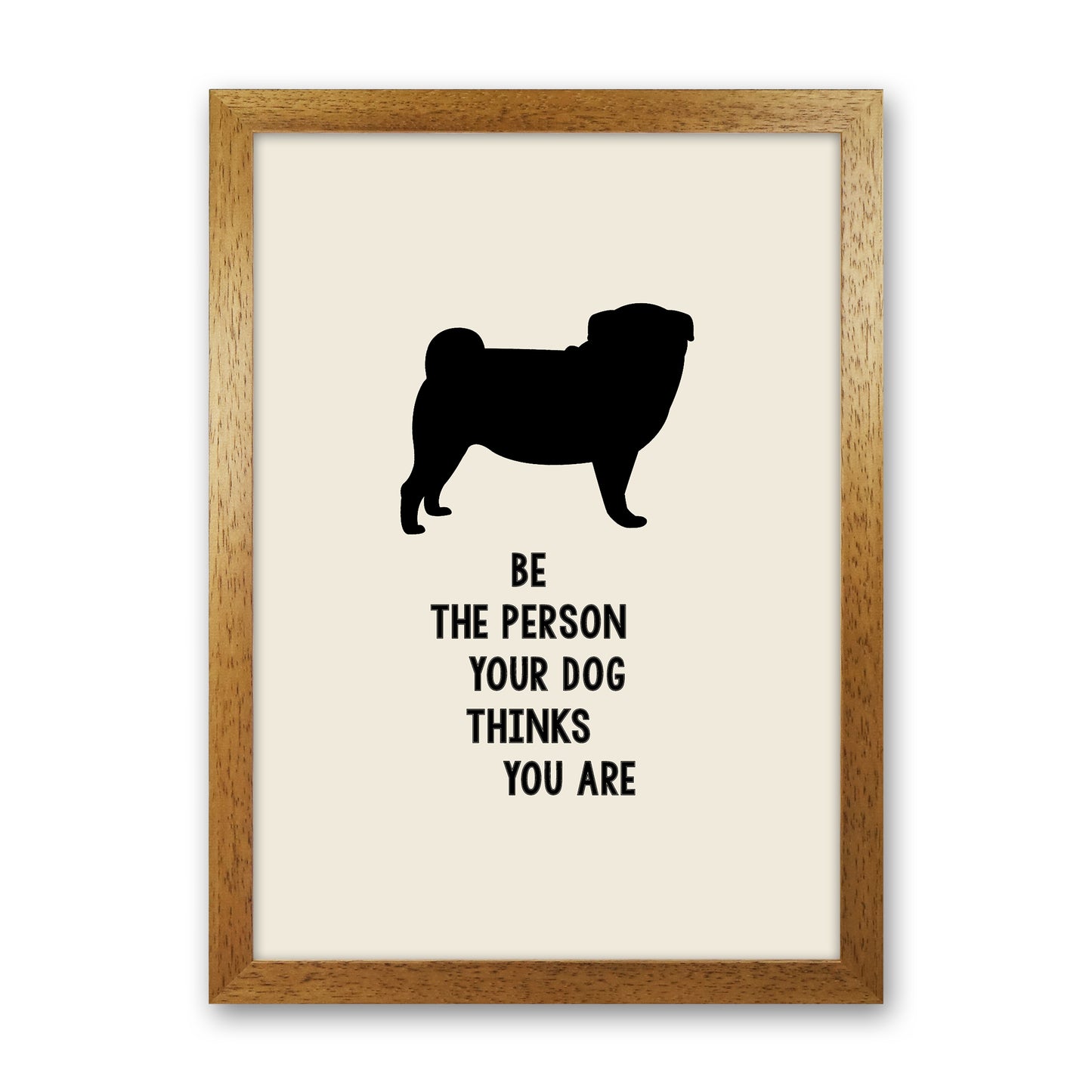 Be Kind Quote Art Print by Kubistika Oak Grain