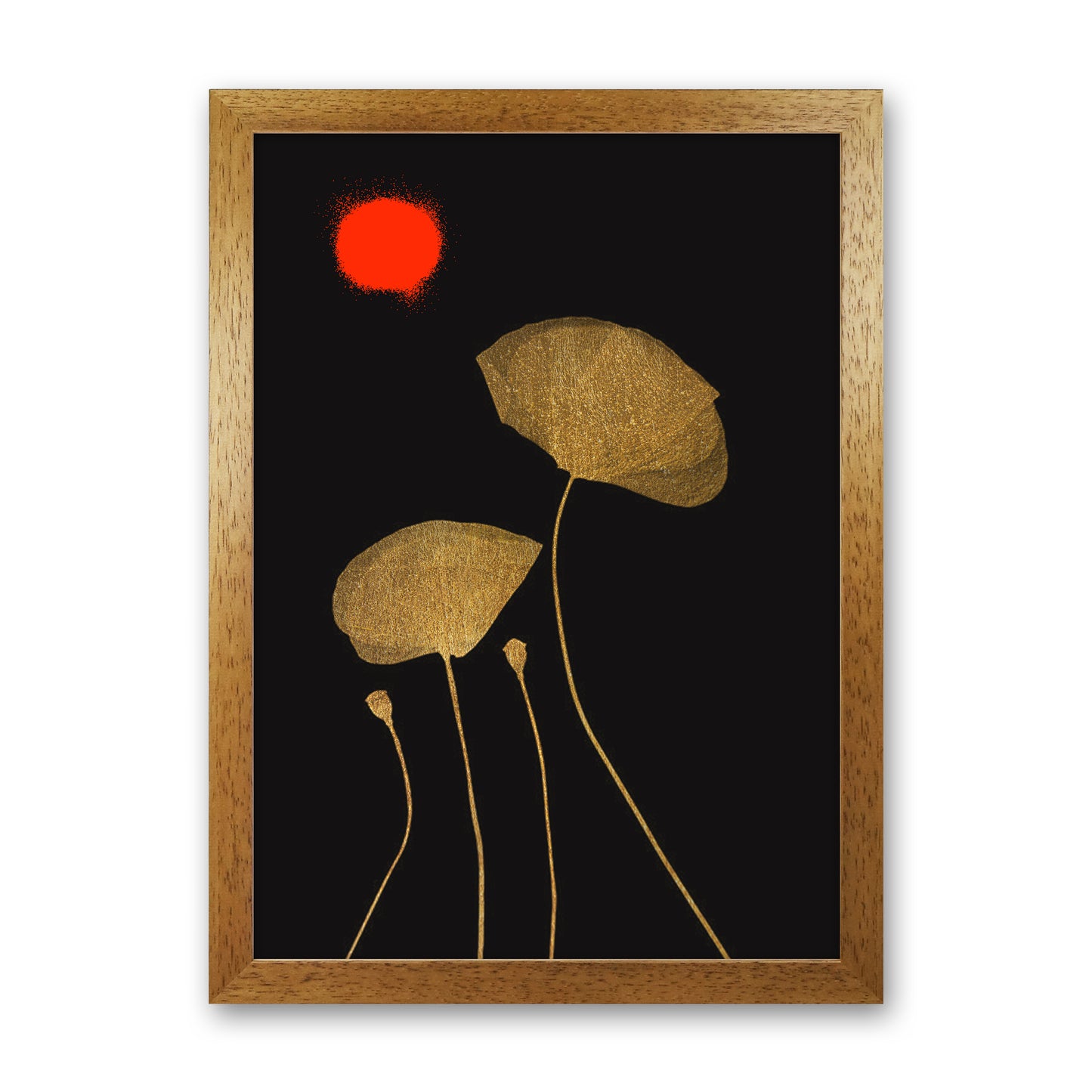 Moonshine Dancers-ROUGE Contemporary Art Print by Kubistika Oak Grain