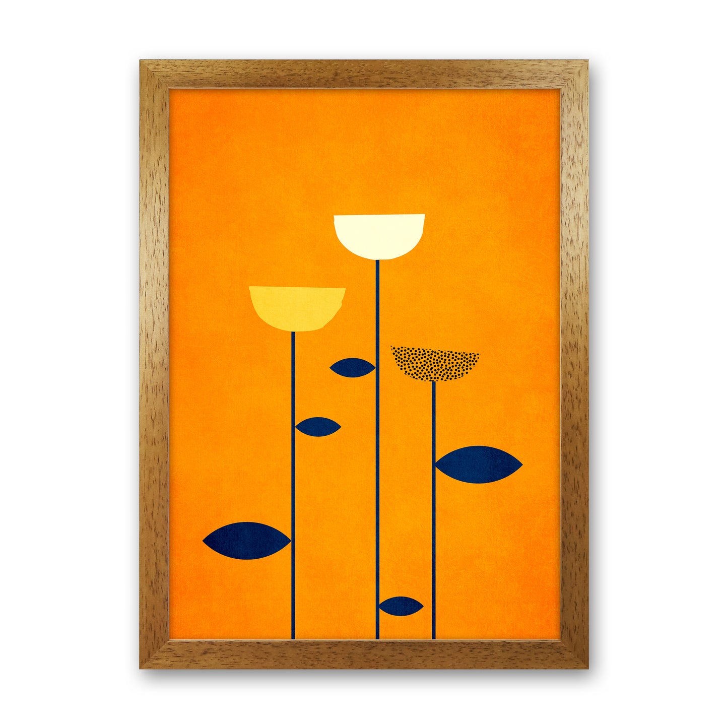 We Are Family - 3 Colourful Modern Art Print by Kubistika Oak Grain