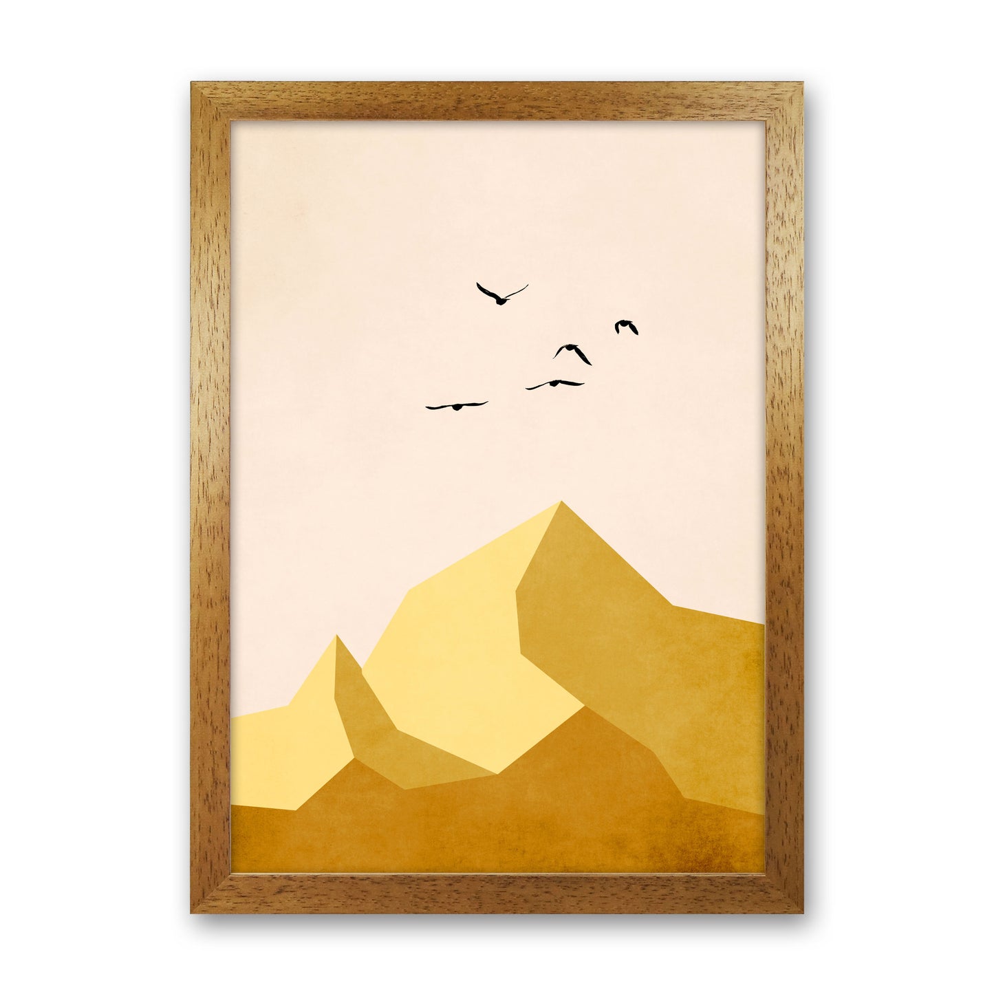 Zugspitze DREI Art Print by Kubistika Oak Grain