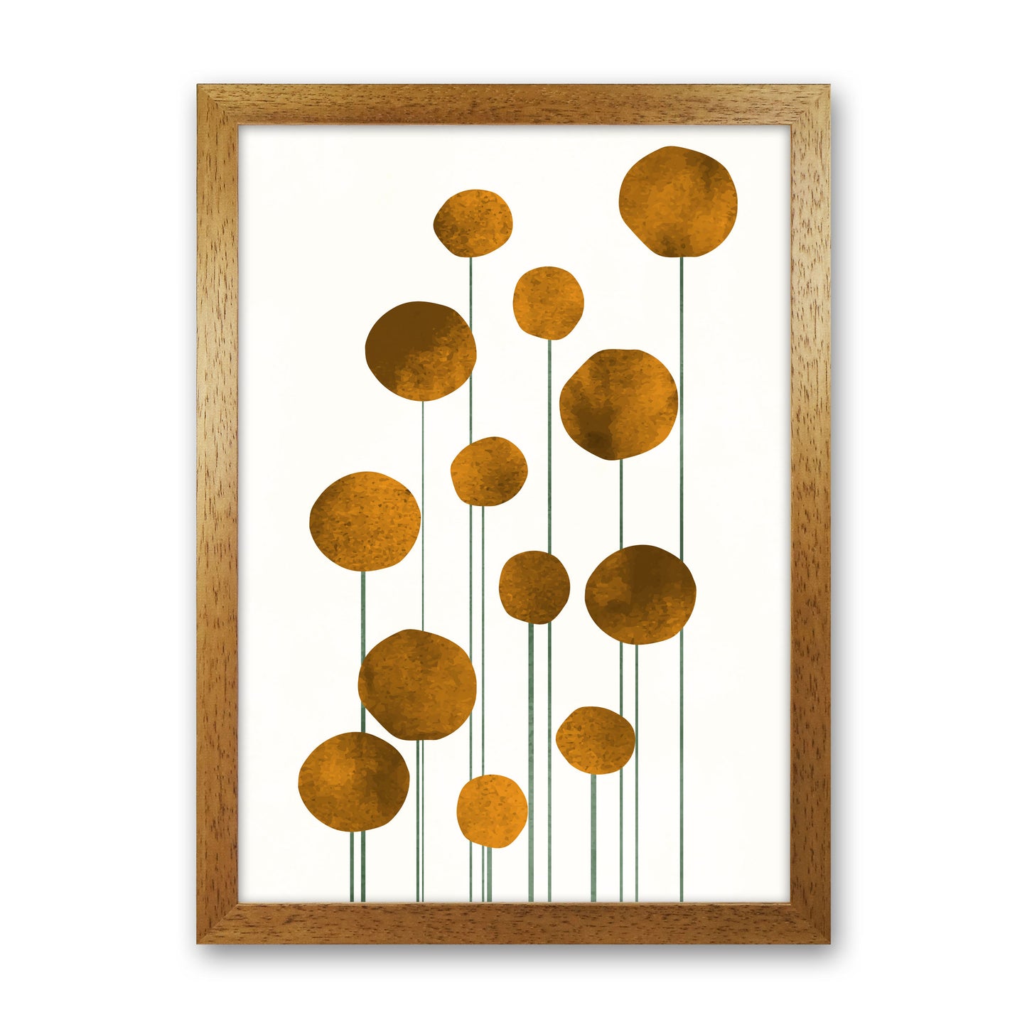 Waterflowers No.3 Art Print by Kubistika Oak Grain