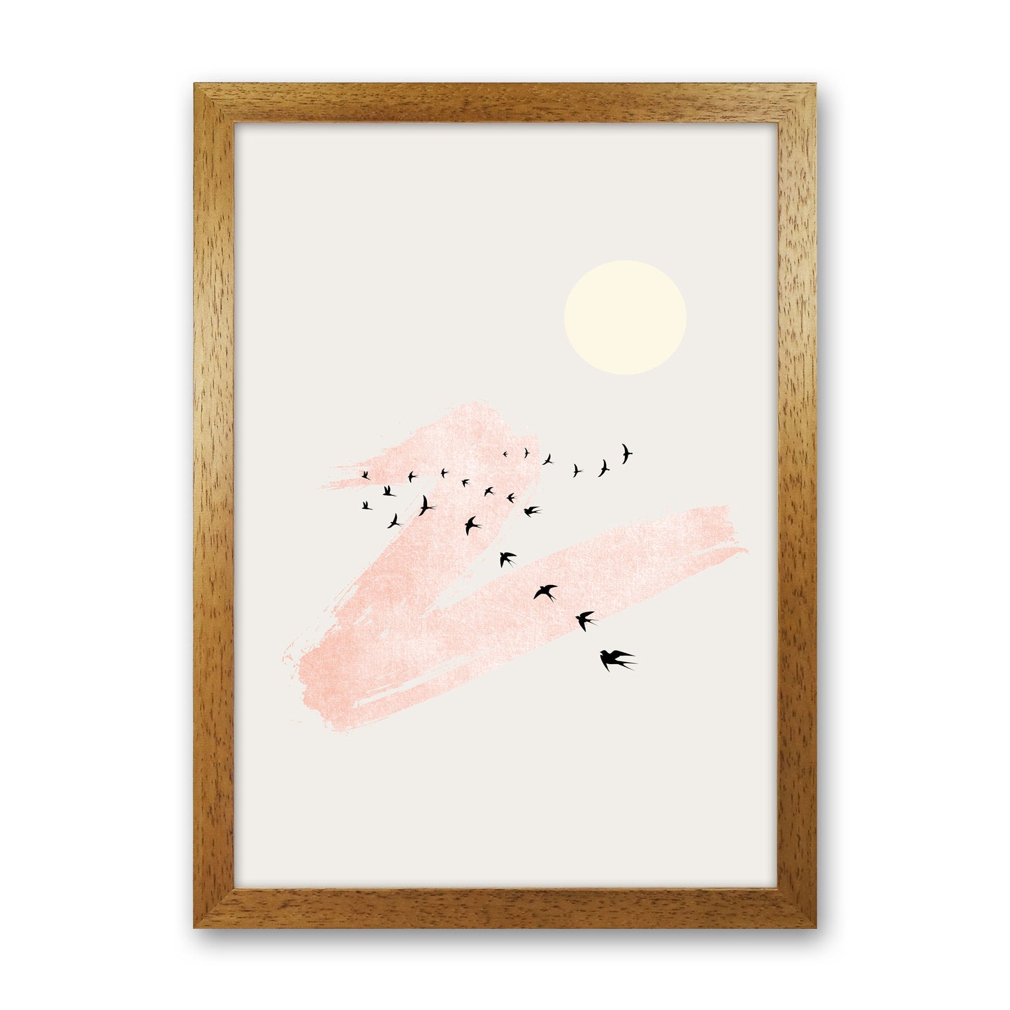 Sun and Heaven Art Print by Kubistika Oak Grain