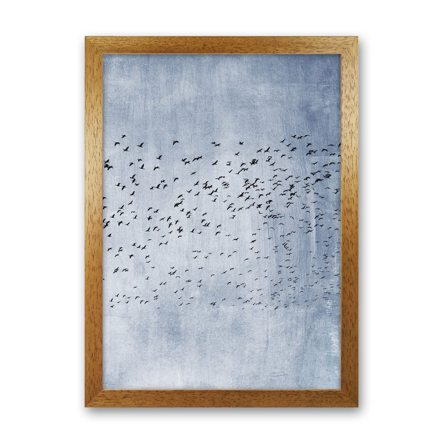 Moving On - Blue Art Print by Kubistika Oak Grain